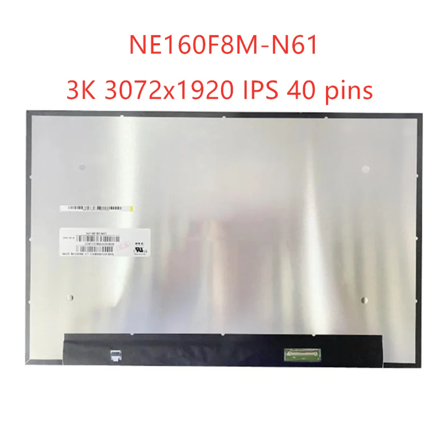  NE160F8M-N61 EDP ʹ ׵θ LCD ũ Ʈ ÷ г, 16 ġ Ʈ, 40  3K 3072x1920 IPS